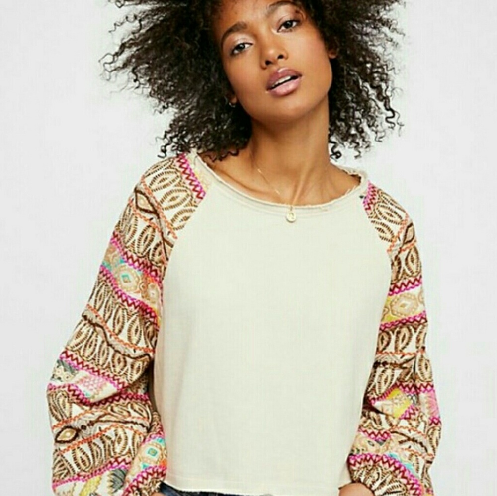 FREE PEOPLE GONE GLOBAL SWEATSHIRT